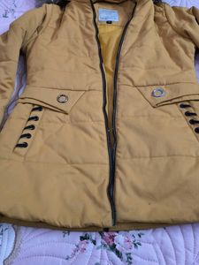 Mustard Winter Coat.. zipper is non functional