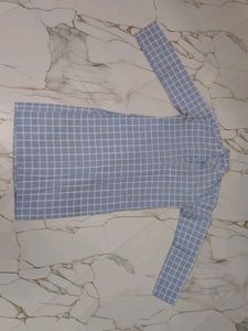 Blue & White Checkered kurta