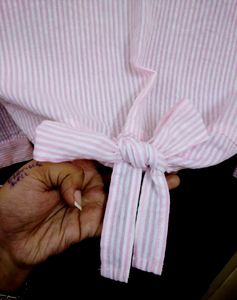 Strip Back Tie Shirt