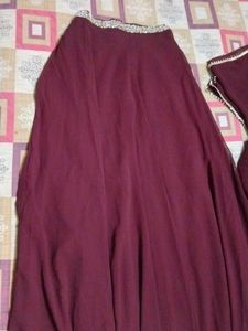 Elegant Maroon skirt dress