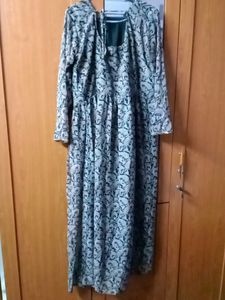 Black Georgette Anarkali With Dupatta