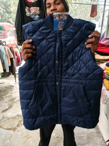 Navy Blue Quilted Vest