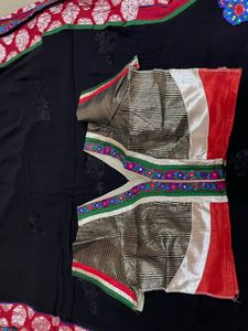 Saree With Semi Stitched Blouse