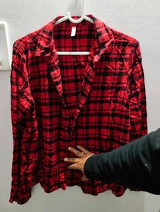 Red &amp; Black Plaid Flannel Shirt