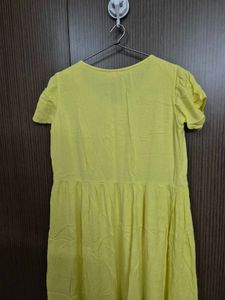Yellow Long Embroidered Dress