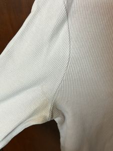 Zara White Turtle Neck Top