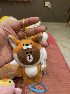 Cute Fox Plush Keychain