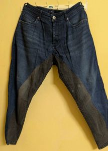 Unique Two-Tone Denim Jeans