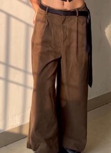 Brown Wide Leg Jeans