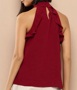 Red Ruffle Top