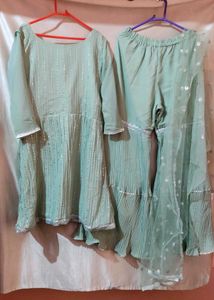 sea green gharara set
