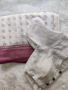 COTTON SAREE & BLOUSE