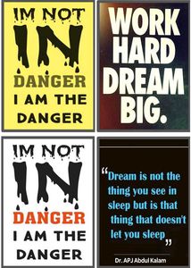 Motivational Quote Art Prints - Set of 6