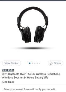 Blaupunkt Black Bluetooth Headphones