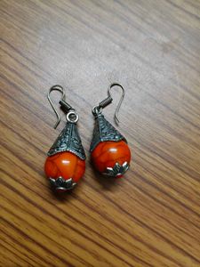 Orange Drop Earrings