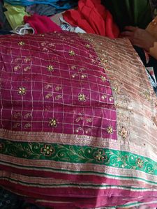 Ethnic Pink &amp; Gold saree