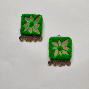 Mirror Embroidery Earrings - 54