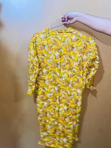 Suit Salwar Set Kurti Yellow Rayon