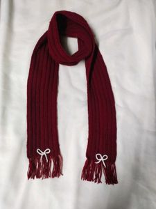 Burgundy Knit Scarf