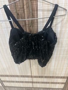 Beautiful Stylish Sequence Crop Top
