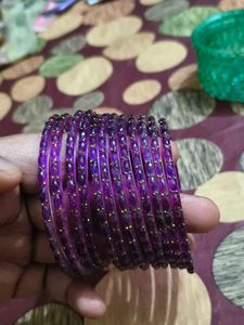 Bangle Set - Purple and Green