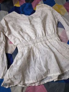 Elegant White Bell Sleeve Top