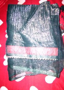 Vintage Metallic Scarf Saree