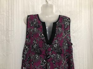 Now Purple Sleeveless Printed Dress