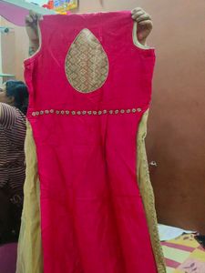 Pink And Golden Gown