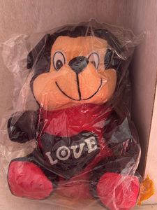 🖤 Adorable Mickey-Inspired Soft Toy – LOVE Embroi