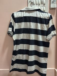 Black and white polo T-shirt