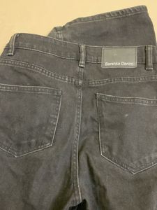 Black Wide Leg Denim Jeans