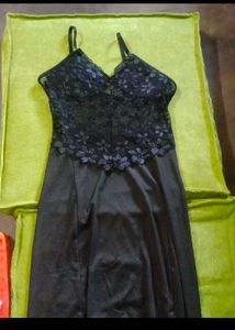 Lace Detail Maxi Slip Dress