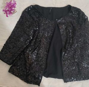 Sparkly Black Sequin Jacket