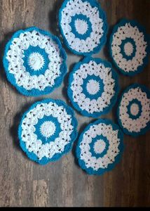 Handmade Crochet Doilies (Set of 8)