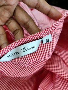 Red And White Checks Top (Women&#39;s)