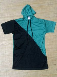 Colorblock Short Sleeve Hoodie