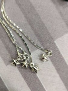 Dangling Silver Star Earrings