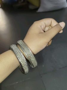 Set of Two Silver Bangles