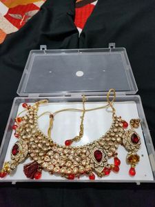 Red Color Stone Bridal Jewellery
