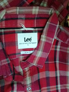 Lee Red Plaid Casual Shirt