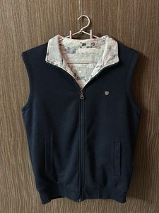 Navy Zip-Up Vest