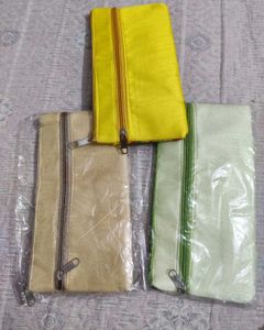 Colorful Embroidery Design Pouch Set