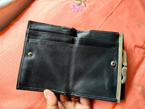 Navy Blue Pure Leather Wallet/Clutch For Females