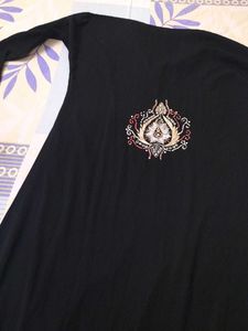 Elegant Black Embellished Abaya