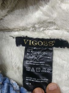 Denim Jacket with Kitty Details