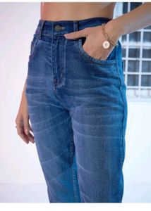 High Rise Blue Jeans