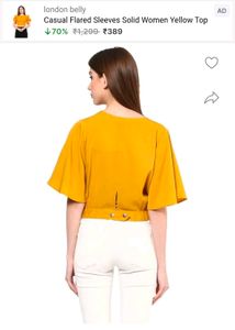 Harpa Brand Bell Arms Crop Top
