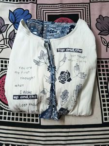 Patterned Dress with Graphic Top