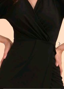 Little Black Dress with Puff Sleeves
